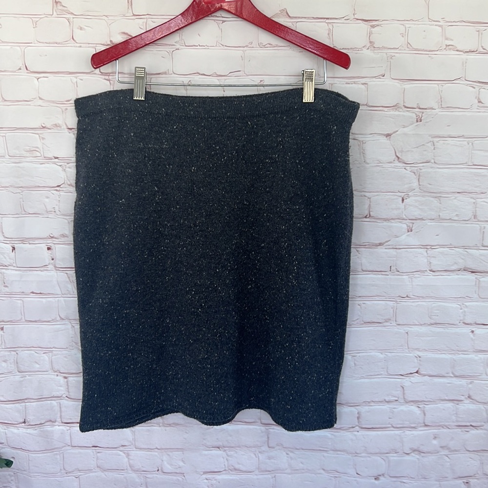 J Jill pencil speckled dark heather gray skirt size medium